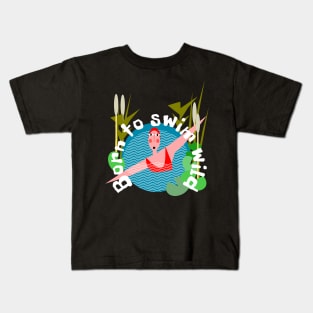 Born to Wild swim Kids T-Shirt